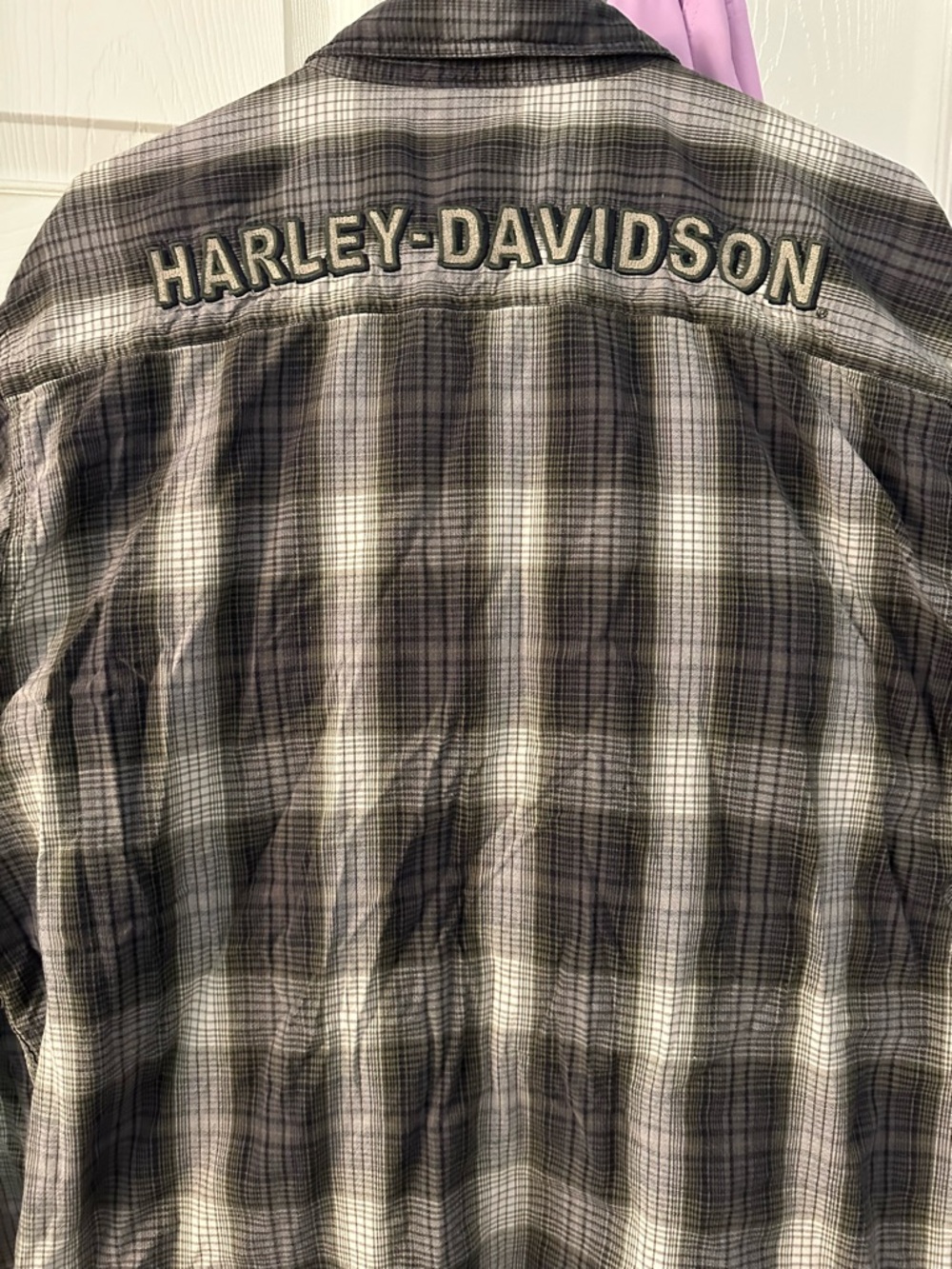 Harley-Davidson Plaid Long Sleeve Button Up Shirt Embroidered Logo 96309-10VM - Picture 8 of 12